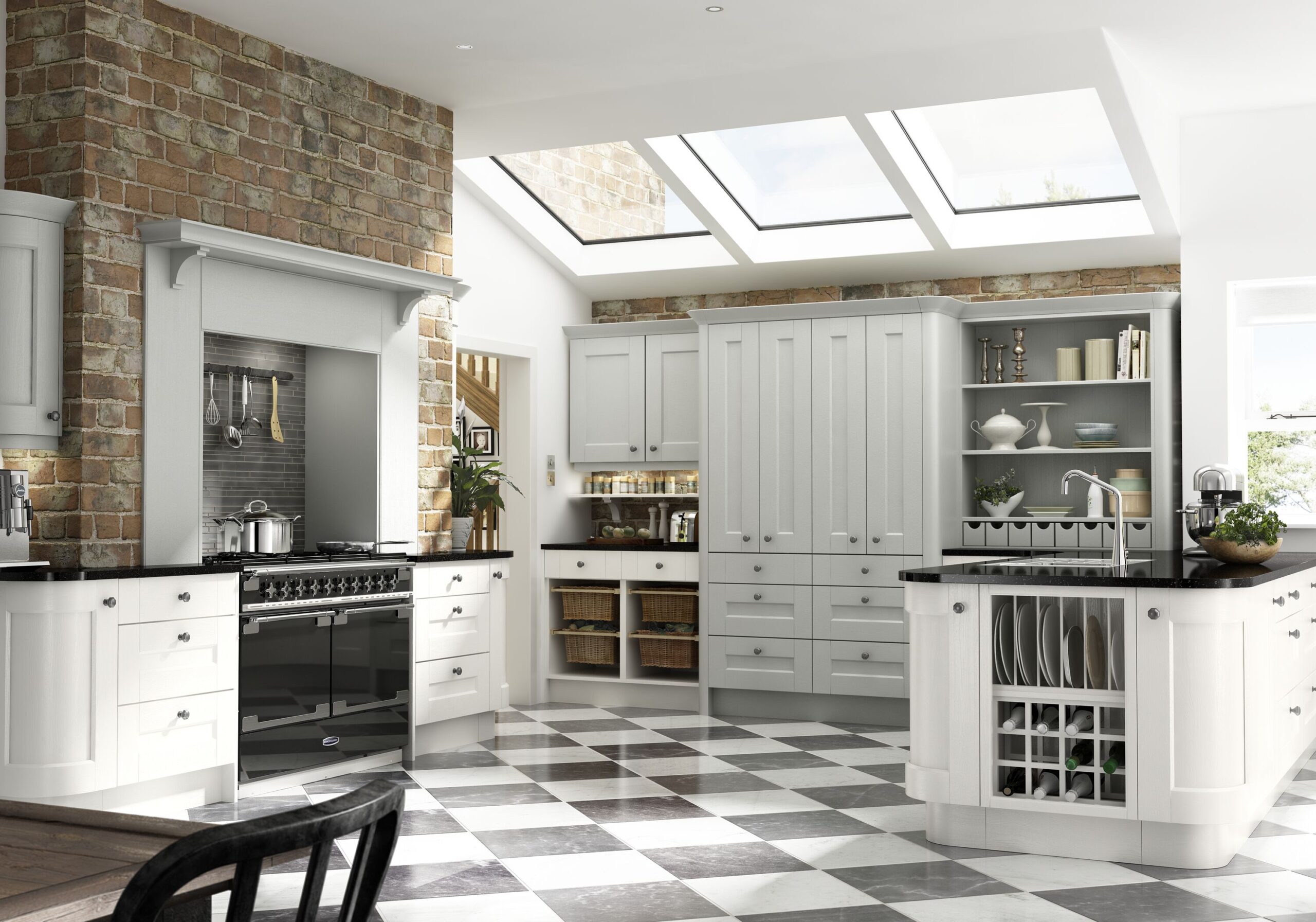 Classic - Ashbourne - Platinum & Chalk White